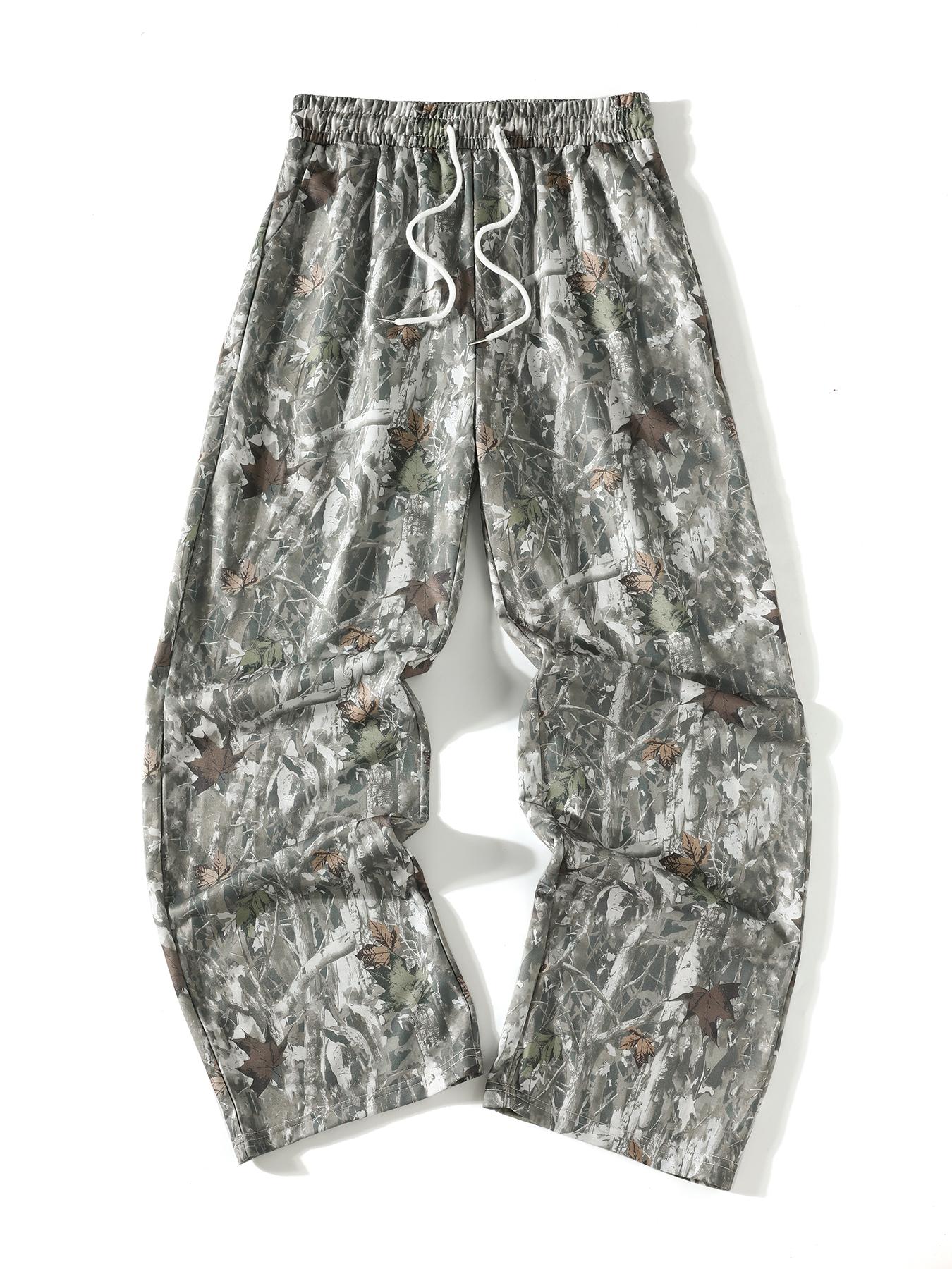 Women's Camo Print Sweatpants, Knit Casual Comfy Jogger Pants for Daily Wear, Ladies Bottoms for Summer, Trouser