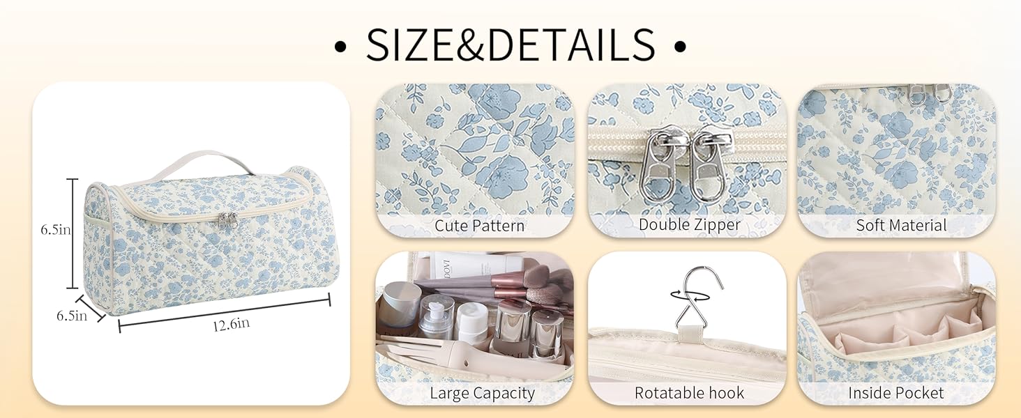 Floral Quilted Travel Case Compatible for Dyson Airwrap Multi-Styler All Models and Attachments, Portable Padded Makeup Storage Bag Organizer with Hanging Hook for Hair Curler Accessories Acrylic Nail Art Kit Matte Short Coffin Pink Press-On Dark Se Armor