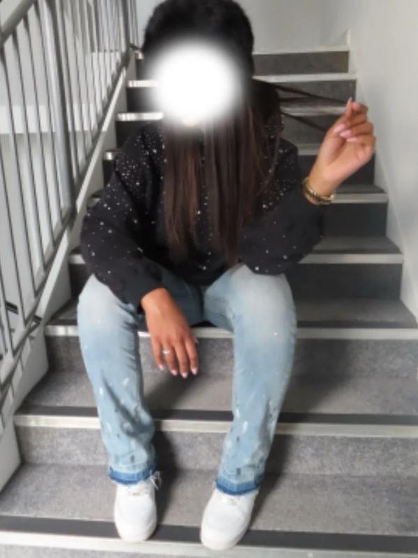 Kyn Apparel Rhinestone Studded Hoodie Women & Men Sparkle Starry Print Pullover Fall   Punk Aesthetic