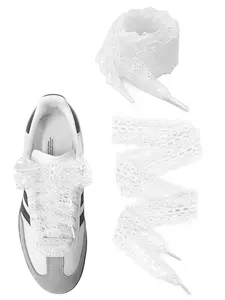 Solid Color Lace Shoelaces, Ladder Laces, Fashionable Shoes Laces for Women's Sneakers, Casual Shoes Accessories for Outdoor Sports, Footwear Lace