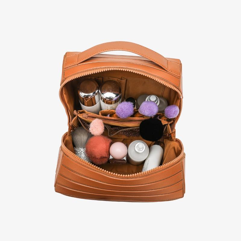 Foldable Waterproof Toiletry Bag – Large Capacity Travel Organizer (8.5x7.5x5.9 Inches) | Compartments for Cosmetics, Toiletries & Essentials – Lightweight, Durable & Spill-Proof