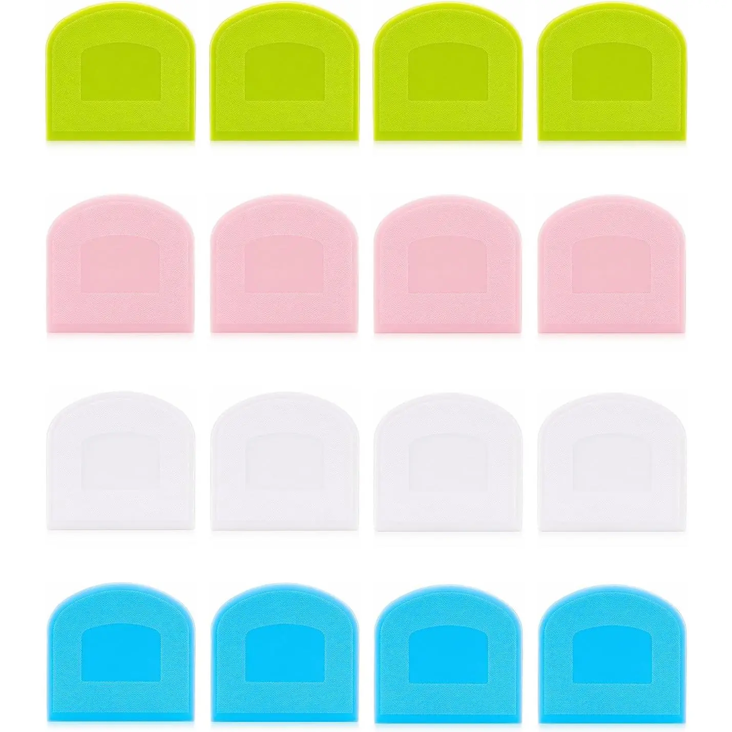 16 count Bowl Scrapers for Bread Dough, Plastic Flexible Bench  Scraper Tool