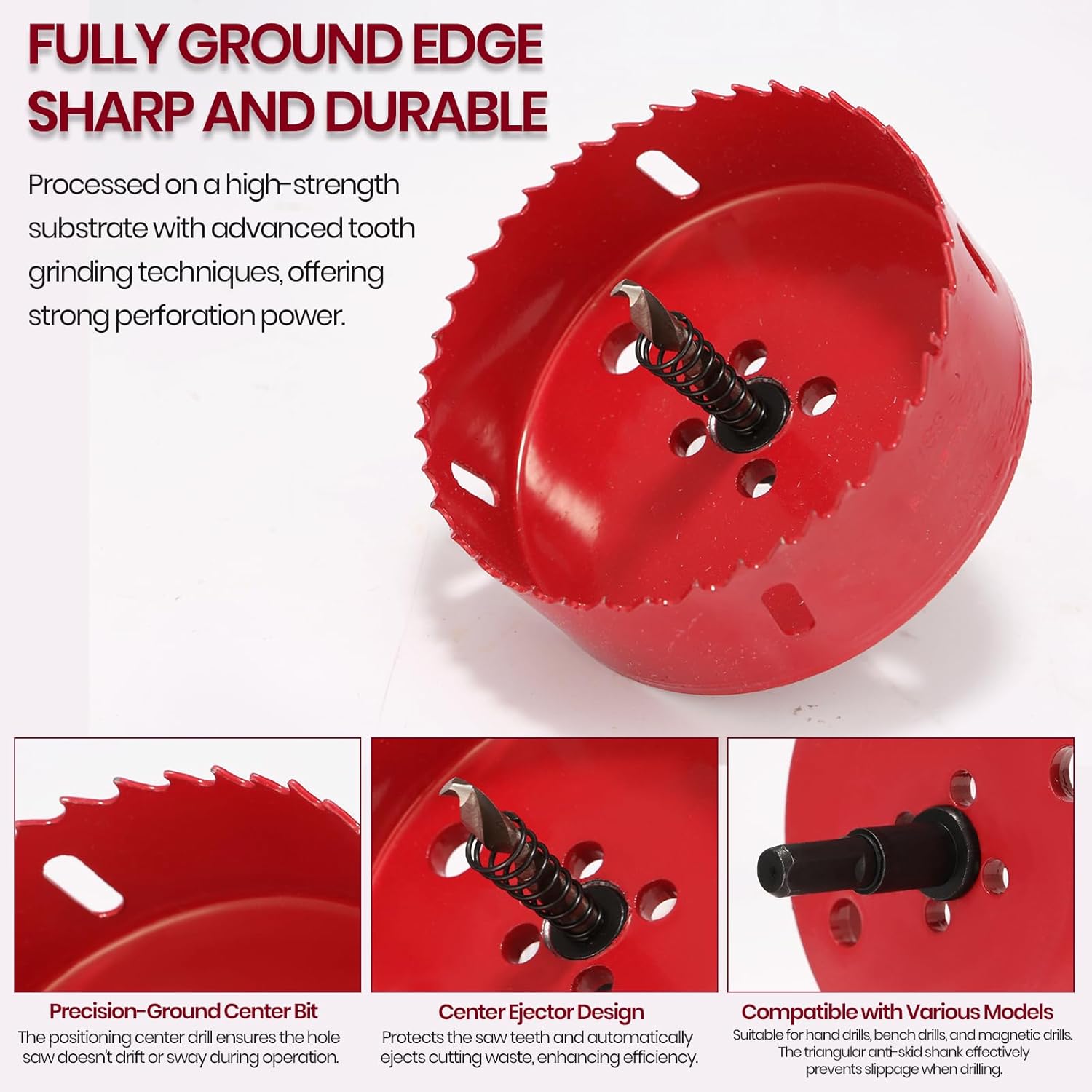6-Inch & 4-Inch Hole  for Recessed Lights and Can Lights - Bi-Metal 4 & 6 Hole  with Dust Bowl for 95% Dust Colletcion - Drill Hole  Kit for , Ceiling, Plastic and Metal