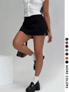 Women's Vintage Style Skirt, Fashion Casual Daily Wear, Natural Texture, Fitted Short Skirt, Perfect for Office and Graduation Season