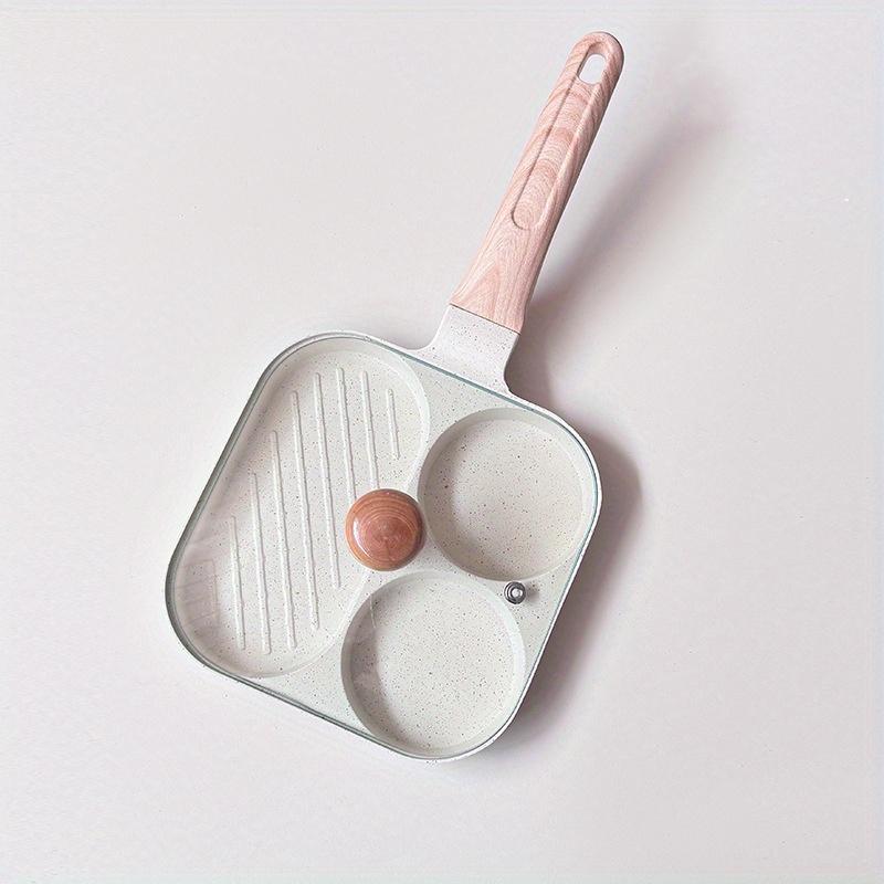 Non-Stick Aluminum Frying Pan with Lid - 3-Section Griddle for Eggs, Steaks & Breakfast - Ideal Covered Skillet for Perfect Morning Meals, Versatile