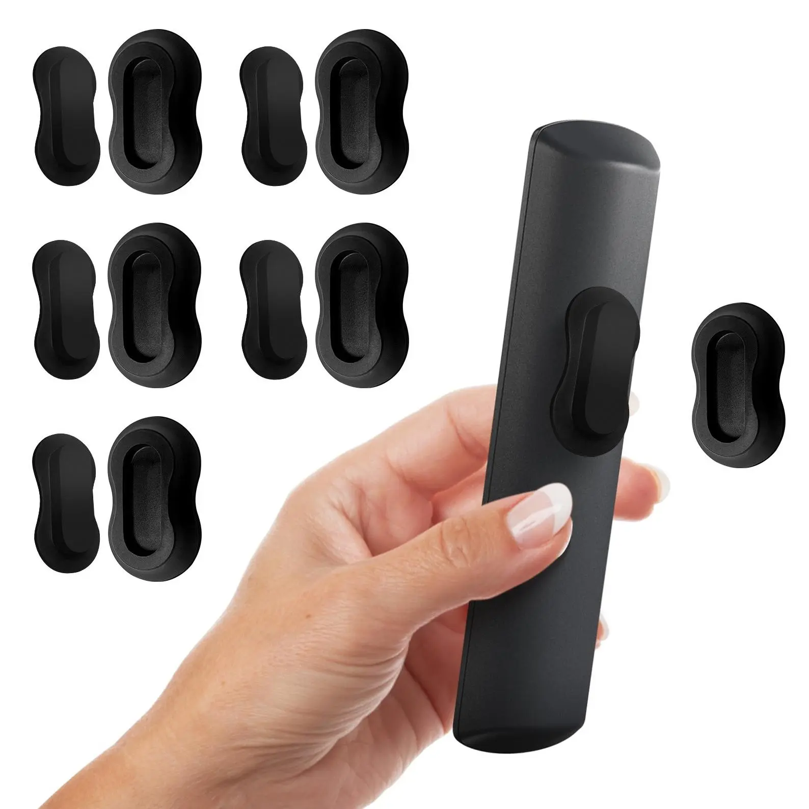 Waterproof Silicone Magnetic Wall Mount Holder - No-Drill Self-Adhesive Organiser for Remote Controls, Electric Toothbrushes, Strong Metal Storage Hook for Bathroom, Kitchen Organization