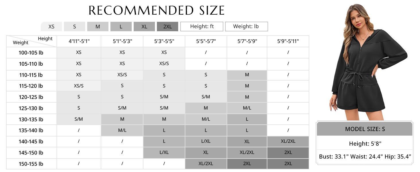 FMEYOA Womens Rompers Casual One Piece Outfits Half Zip Long Sleeve Hoodies Casual Shorts Drawstring Waist Jumpsuits FMEYOA Womens Rompers Casual One Piece Outfits Half Zip Long Sleeve Hoodies Casual Shorts Drawstring Waist Jumpsuits