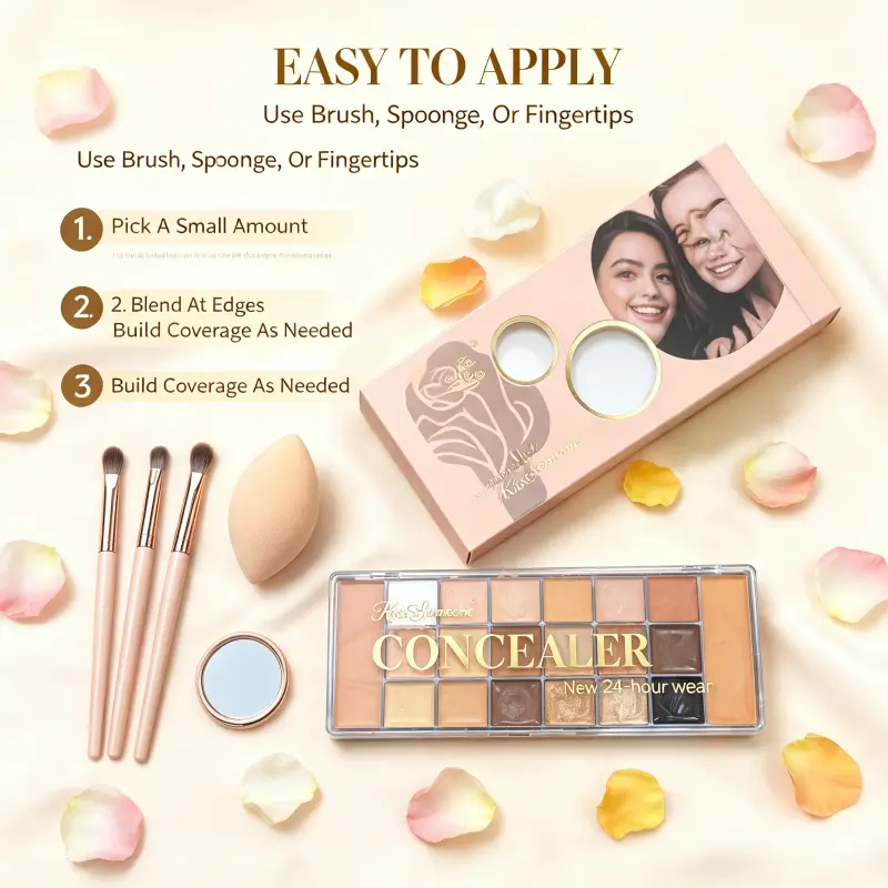 20-color concealer & highlighter eyeshadow palette — highlighting, brightening, concealing; great as a gift for family and friends; makeup; eyeshadow. Foundation Foundation Cosmetic Cosmetic