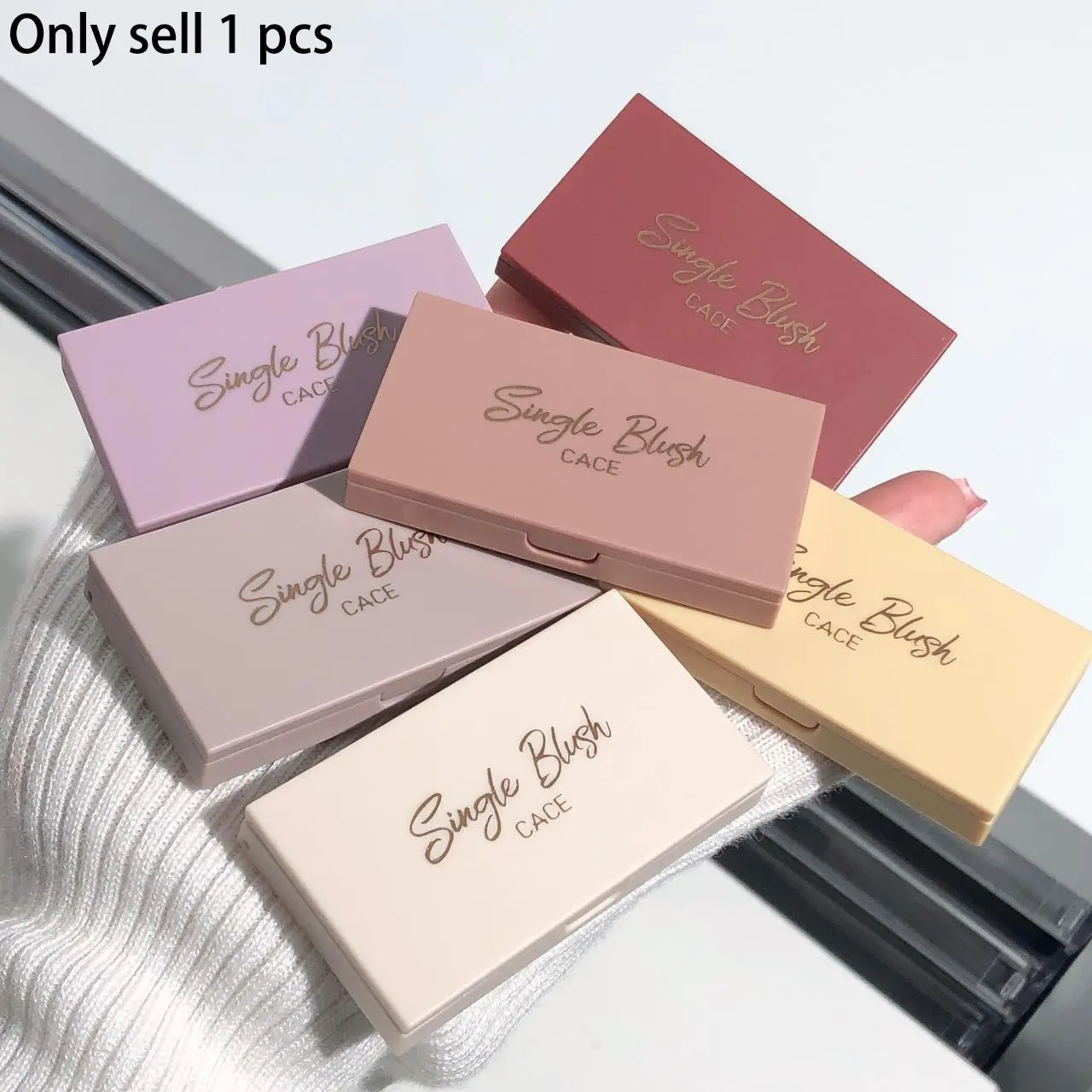 Monochrome Blush, 6 Low Saturation Shades with Subtle Glitter, Matte Finish, Formaldehyde-Free, Single Item, Makeup Balm, Beauty Cosmetics, Cosmetics Products