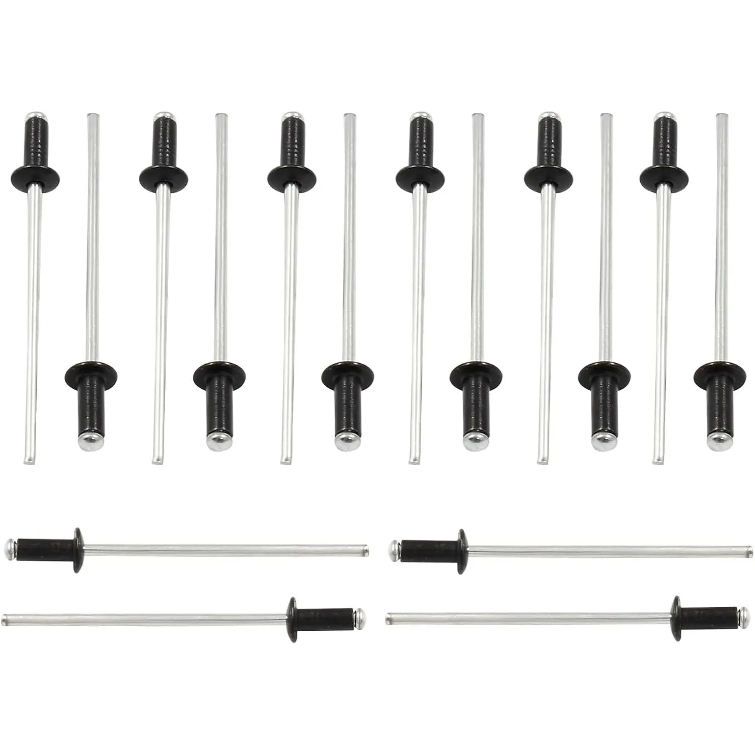 100 count  Blind Rivets 3/32 Inch x 1/4 Inch Black Pop Rivets 2.4x6mm Pop Rivets  for Kayak Marine Boat