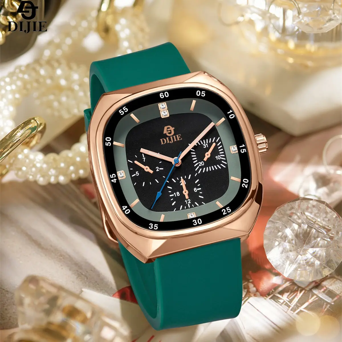 Women's business watch for office workers, silicone model, waterproof, original design, same style as seen on Douyin