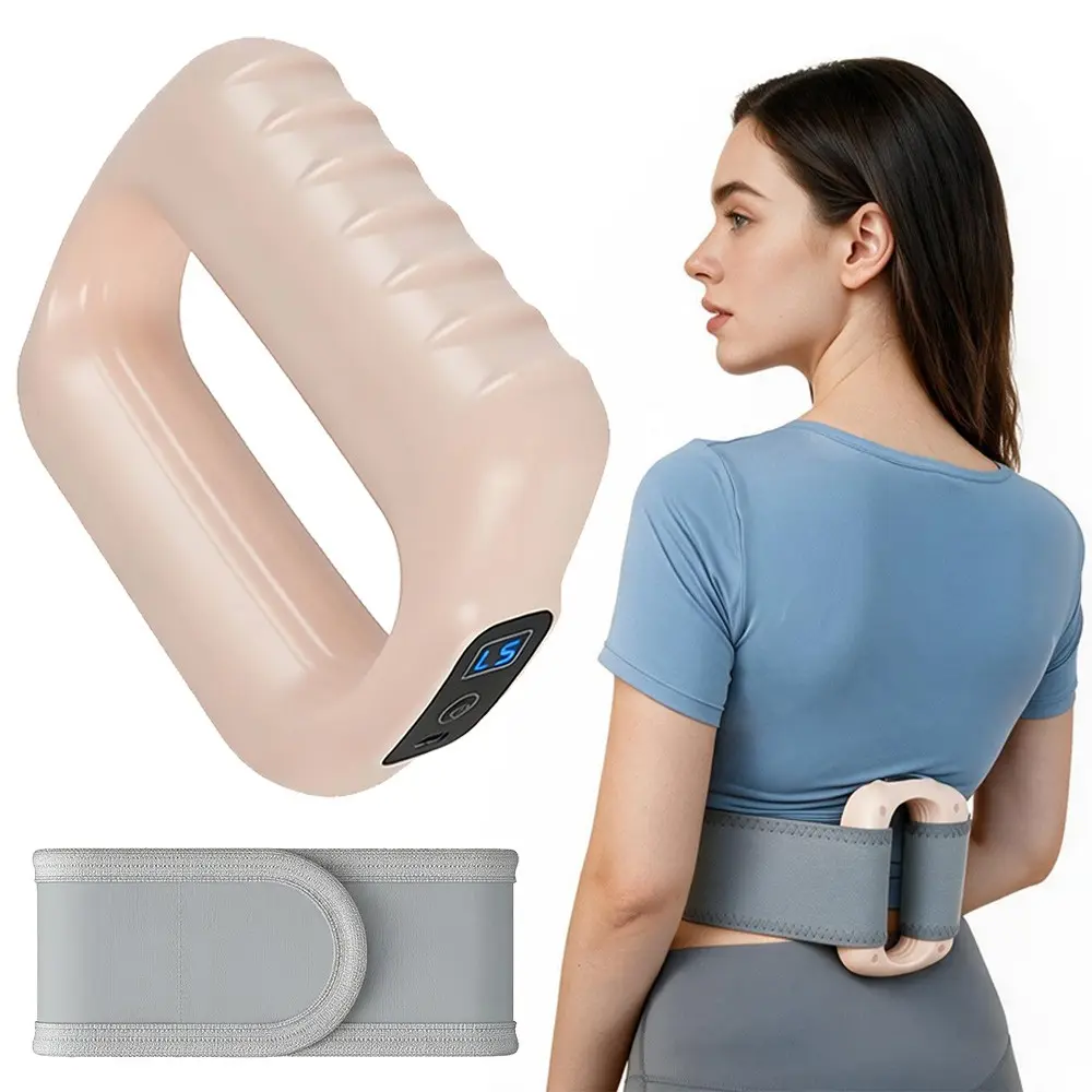 Wireless Vibration Fascia Ring with Belt, Cordless Fascial Ring, USB Rechargeable Body Relax Tool, Full Body Massage Ring Use for Home & Office, Muscle Massagers