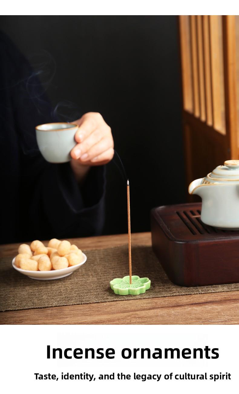 Cherry Blossom Mini Incense Holder & Tray for Sandalwood & Agarwood Sticks - Decorative Design incense stick
