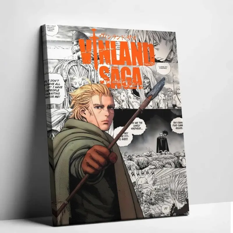 Vinland Saga Thorfinn Thorsson Frameless Art Poster Long-Lasting Print,Home Decoration for Japanese Style Dining Room & Anime Rooms, Ideal Fan Gift, Artistic