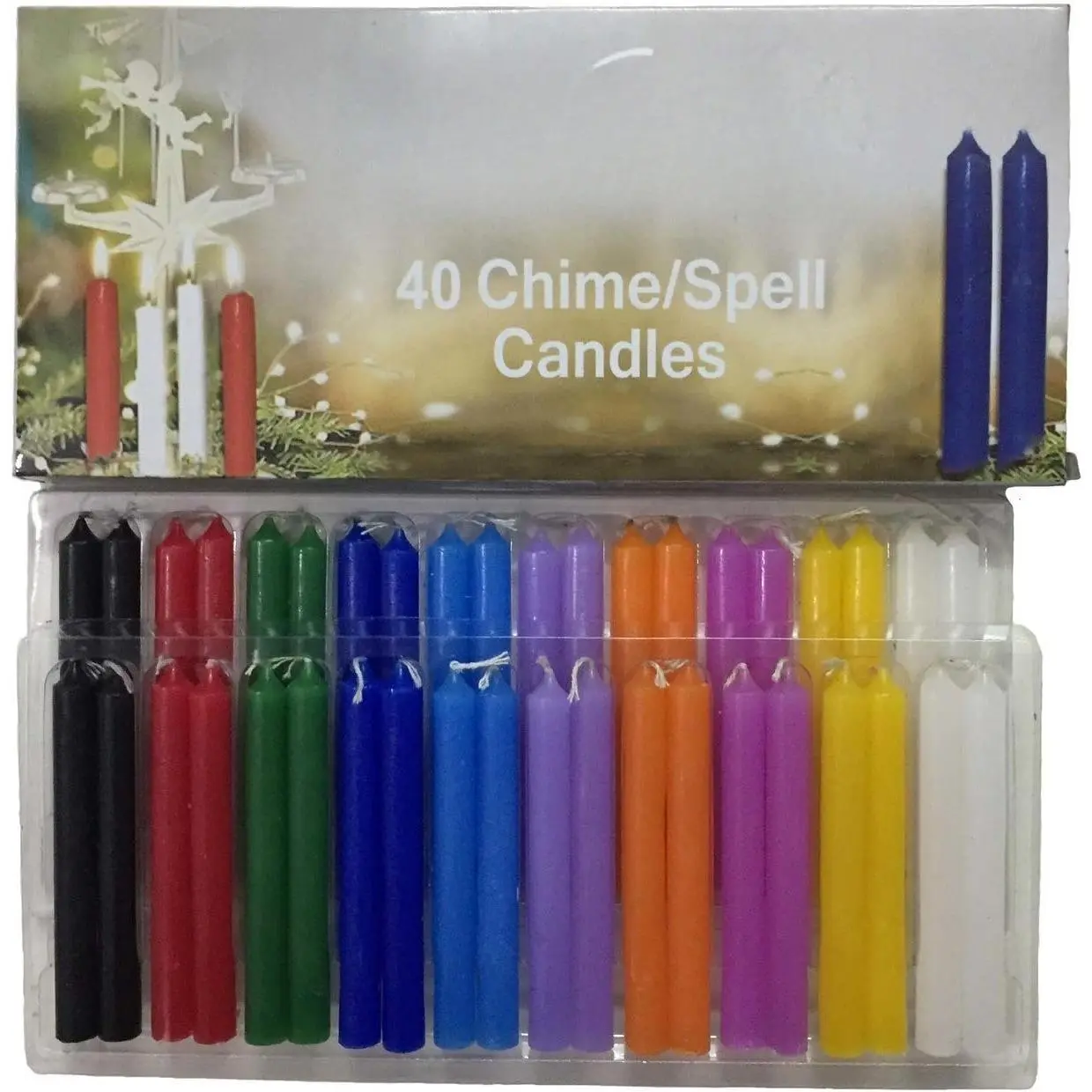 ® 4" Mini Chime Ritual Spell Unscented Taper Candles - Set of 20 ( (Pack of 40))