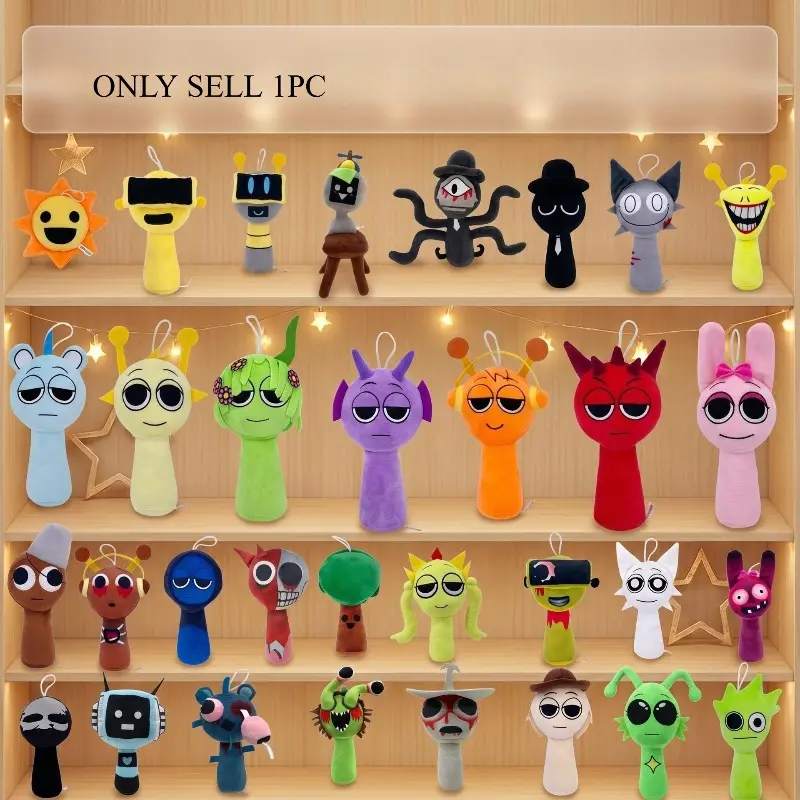Hot Selling Musical Beat Style Cartoon Plush Toy Cute Soft Character Stuffed Doll Desktop Ornament Holiday Present For Collectors