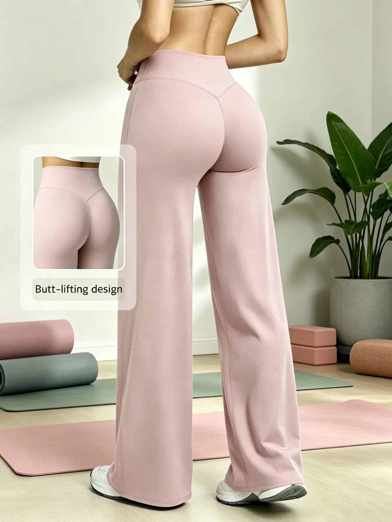 Fashion Women High Waist Stretchy Joggers, Tummy Control Butt Lifting, Loose Fit, Yoga Running Gym Pants, Yoga Sports Trousers, All Seasons Indoor Outdoor Wear