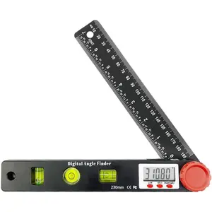 Digital Angle Finder Protractor-7inch 0-360 ?LCD Digital Protractor Ruler, +-0.5? Accuracy Measuring Tool for Woodworking/Construction/DIY/Miter  (Metric/Inch, 2  Included)