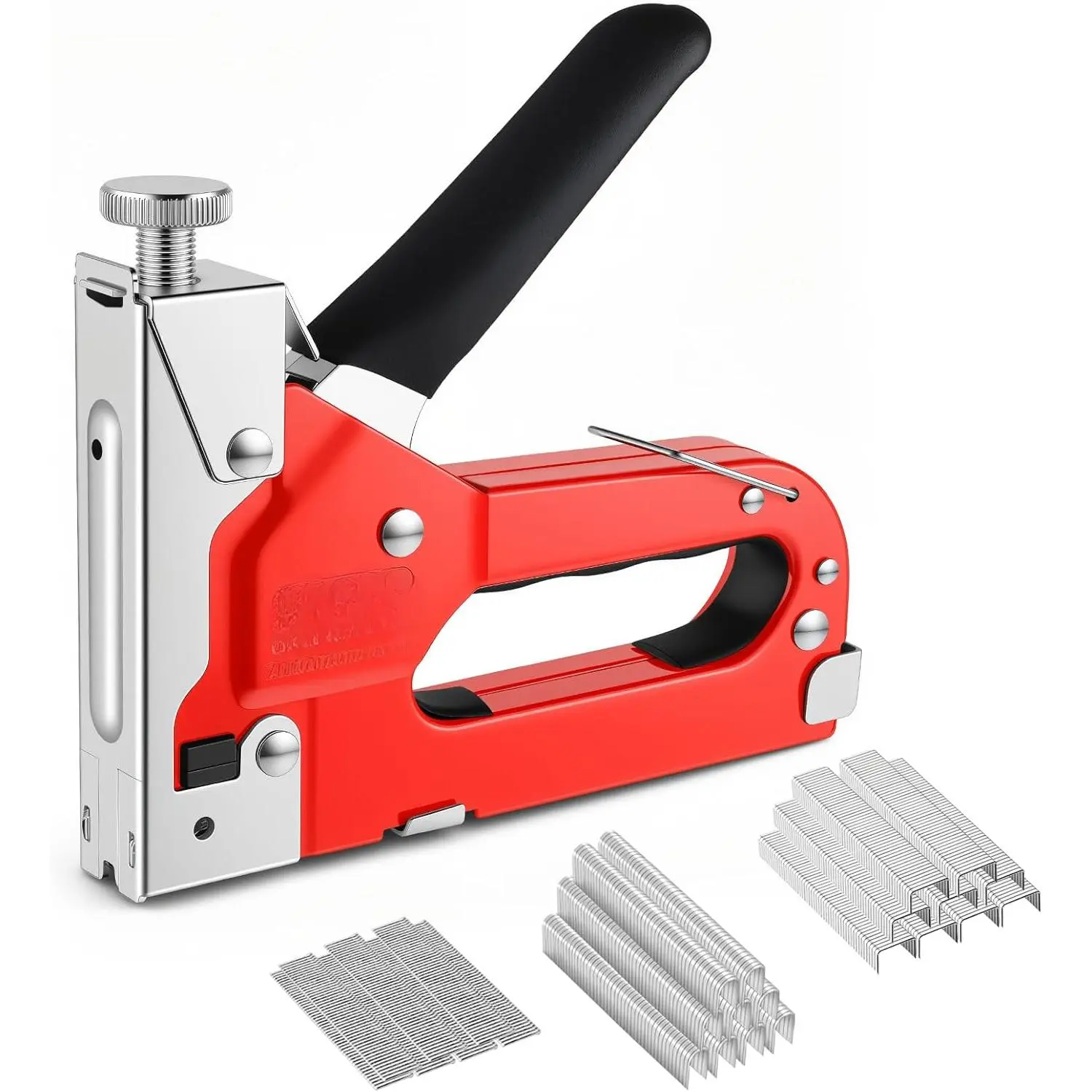3-in-1 Heavy-Duty Manual Staple Gun with 1200 Staples, Adjustable Upholstery Brad Nailer for Baby Maternity Costume Jewelry Crafts, Woodworking DIY Projects, No, No Warning Applicable, Manual Tool, 3 In 1 Heavy Duty Manual Brad Nailer