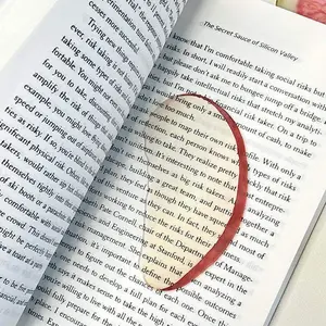 Cute Fruit Slice Bookmark Acrylic Creative Funny Apple Lemon Slices Book Marks Reading Gift Kawaii Stationery Book Marking Card
