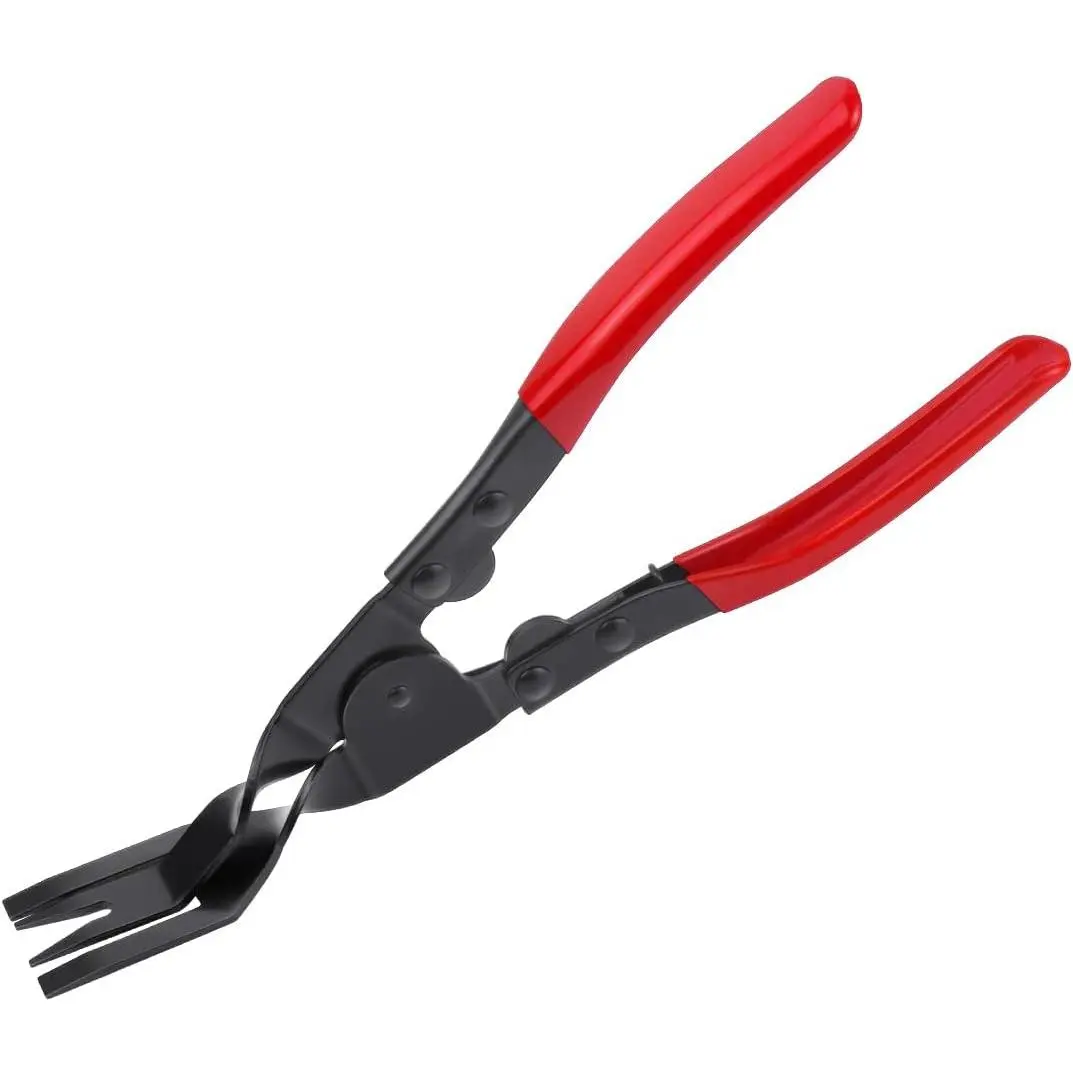 1 Pcs Automobile Interior Upholstery Trim Clip Pliers Remover Tool, Push Pin Pliers Panel Clip Removal Pliers Trim Removal Tool (Red)