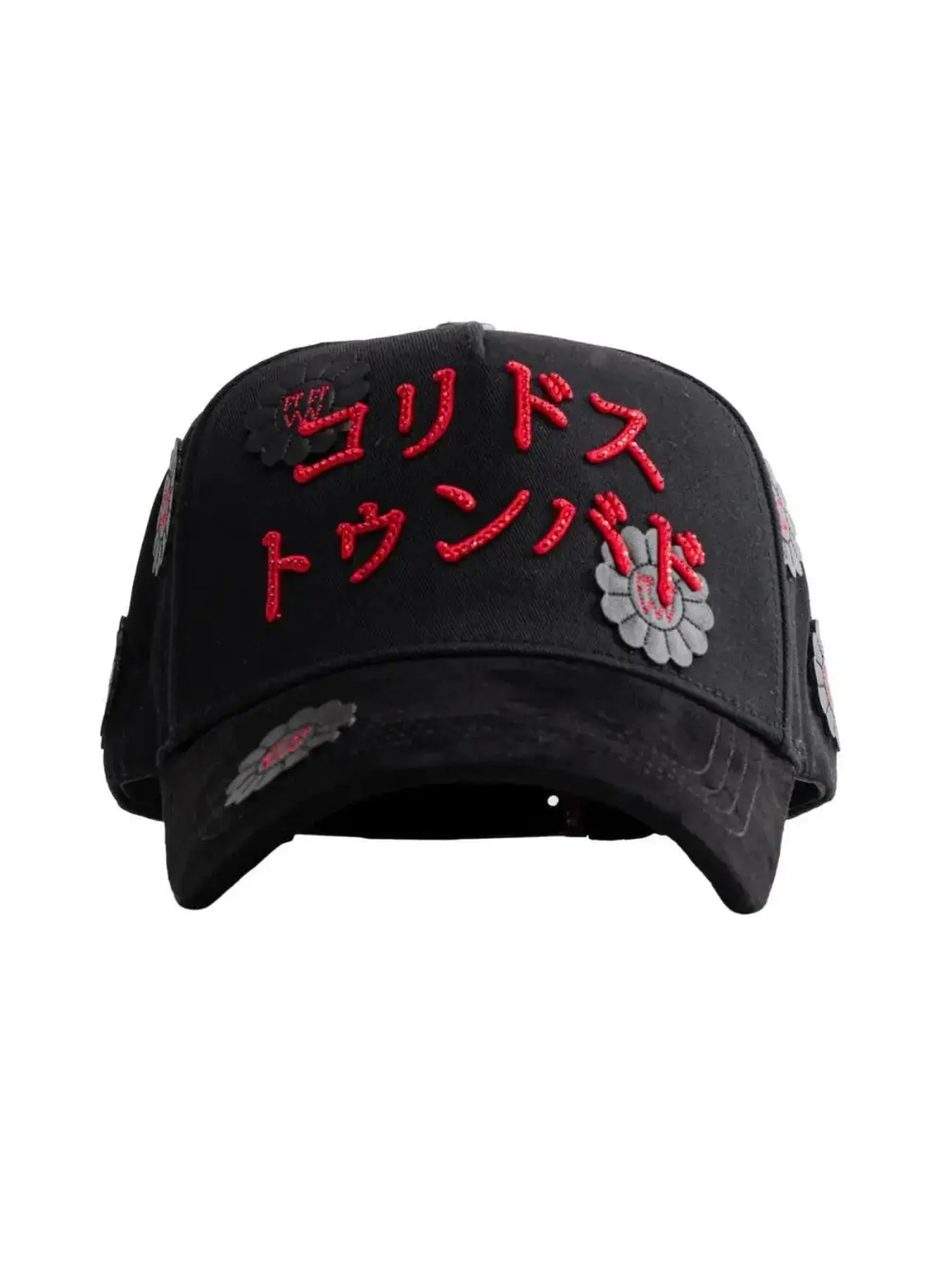 Daily Selection CAP HATS KORRIDOSU TUMBADOSU Unisex Baseball Hat with Japanese Design Black and Red