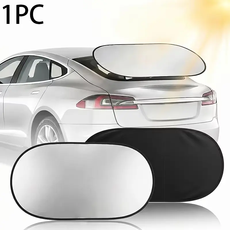 Universal‑Fit Auto Back Windshield Sun Shade Cover, Lightweight Collapsible Sun Visor, Heat Isolation Sun Screen, Practical Summer Car Interior Cooling Accessory