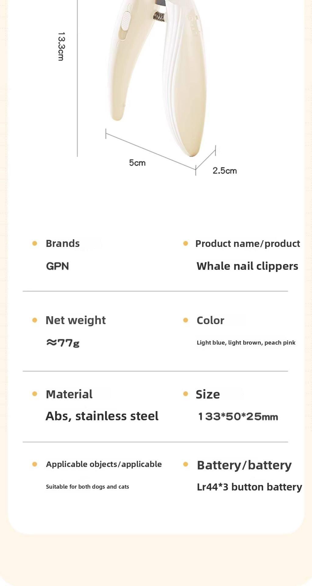 SoPets Pet Nail Clippers with LED Light - Safe Blood Line Finder for Dogs Cats Beginners