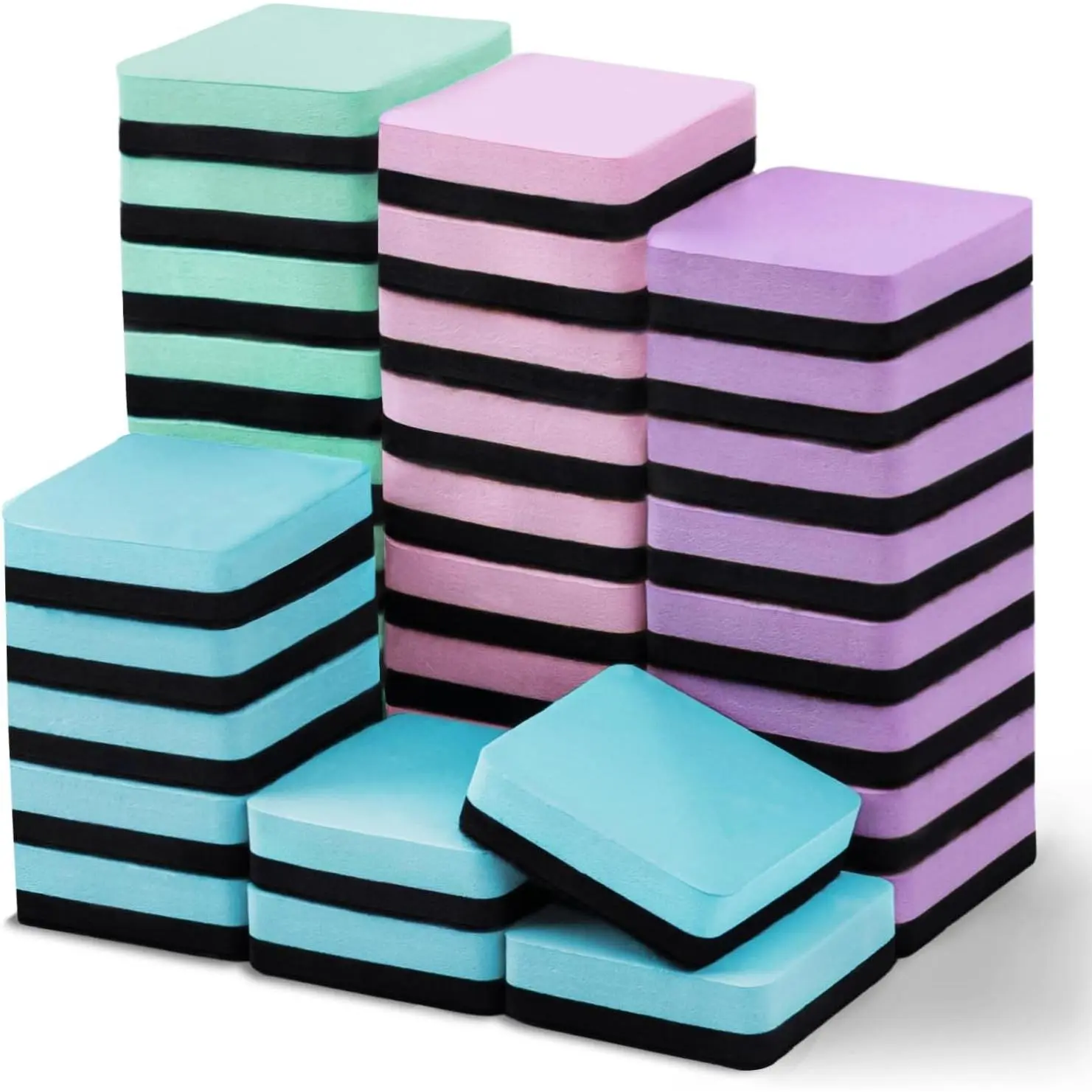 35 Pack Magnetic Whiteboard Dry Erase Erasers for Classroom, Office | Powerful cleaning, strong magnetic, premium EVA material, odorless, washable & reusable, 2"L x 2"W, 4 color