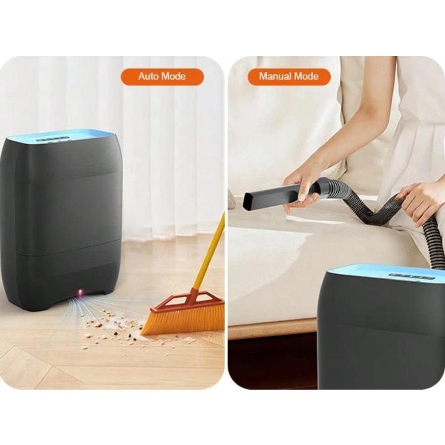 Touchless Automatic Vacuum Dustpan, Bagged Canister Vacuum With 5-Pack Disposable Dustbags, IR Sensor, LED Alerts, Handheld Accessories For Floors/Corners/Salons