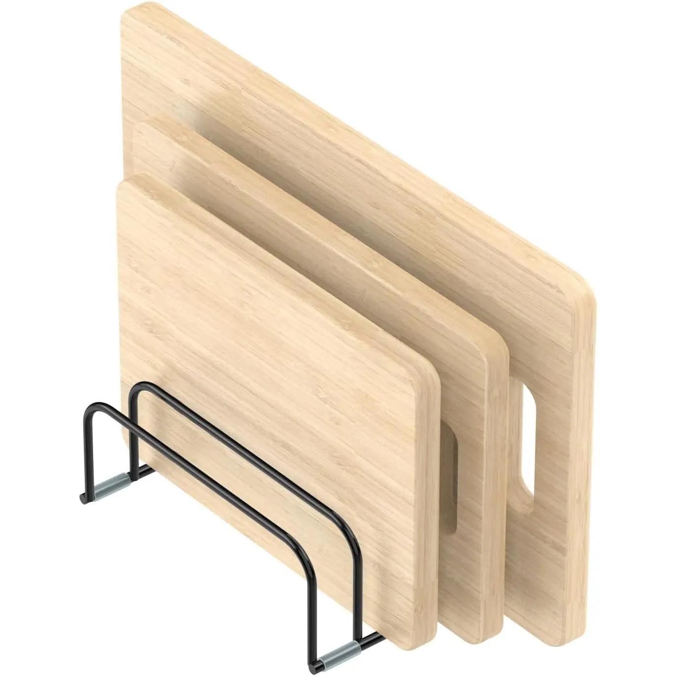 Cutting Board Storage Rack, Compact Cutting Board Organizer, Chopping Board Storage Stand Rack, Bakeware & Cookie Pan Sheets Organizer (1.0 Inch Width Slots)