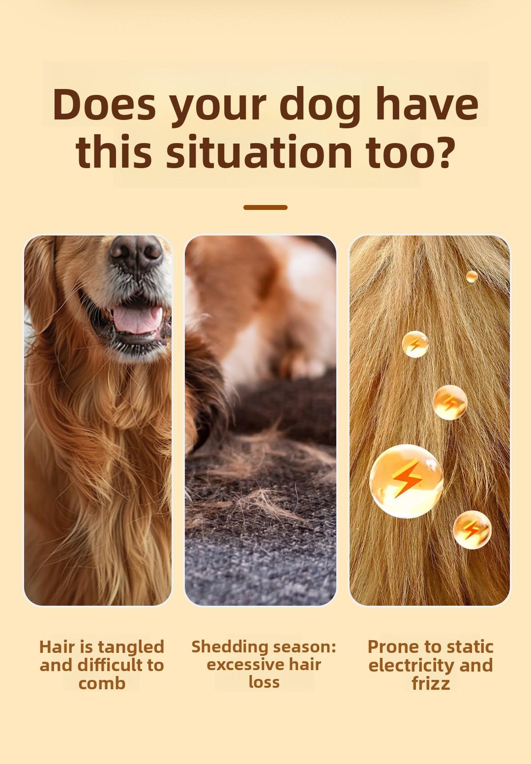 Self-Cleaning Pet Comb, One-Click Deshedding Brush for Cats & Dogs, Dematting Grooming Tool