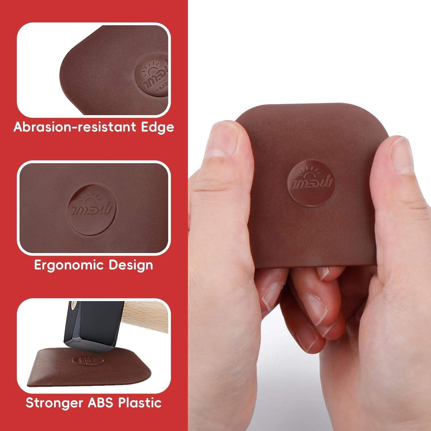 Pan Scraper, 5 count Pot Scraper, Pan Scraper Plastic, Multifunctional Scraper Tool for Kitchen, Non-Slip,  Safe, High Heat Resistant