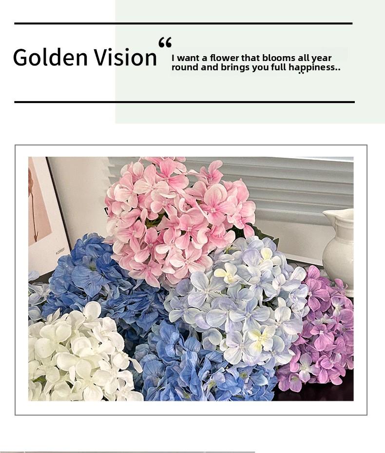 High-end artificial hydrangea flowers for wedding hall, hotel, and home decoration, 3D printed Elsa hydrangea artificial flowers