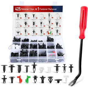 Nilight 425-Piece Car Retainer Clips Set with Fastener Remover & Tailgate Handle Rod Clip - 19 Popular Sizes Auto Push Pin Rivets, Compatible with GM, Ford, Toyota, Honda, Chrysler Vehicles, Car Interior Kit, Automotive Accessories, Father's Day Gift, Car