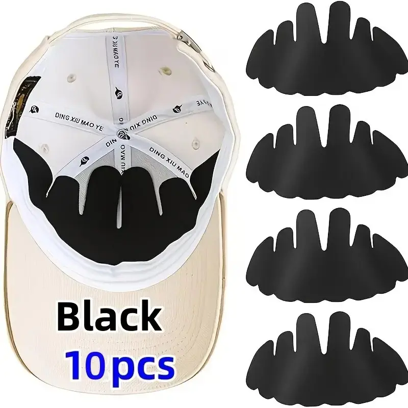 10-Pack Baseball Hat Sweatbands, Adjustable Headbands for Sports Hats, Wide Brim Hats, Outdoor Hard Top Hats, Easy Installation