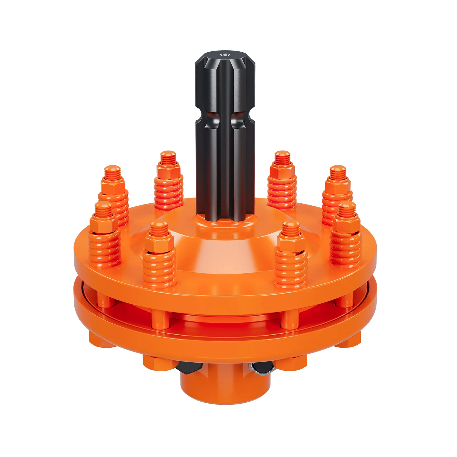 Orange PTO Slip Gear Clutch Assembly, 1-3/8in 6-Groove Shaft End Replacement Parts, Durable Friction Gear Component for Rotary Cutter Brush Hog Mower Driveline
