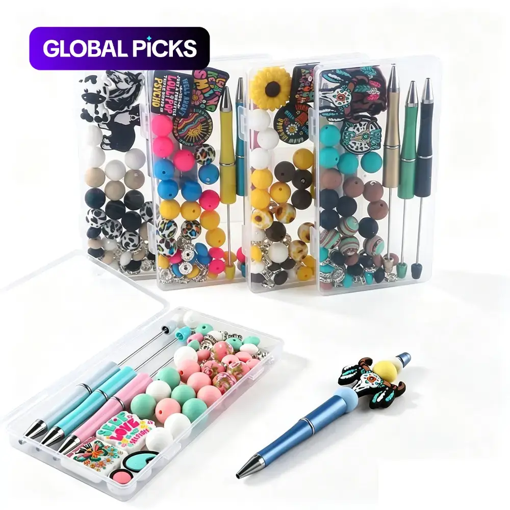 Animal Silicone Focal Beads Set, 54-Piece Box of Printed Round and Lentil Beads for DIY Jewelry and Pen Making #GLOBAL PICKS