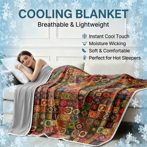 Vintage-Style Colorful Patchwork Throw: Soft, Breathable, and Gentle on the Skin. Perfect as a bedspread, sofa throw, nap blanket, summer quilt, air-conditioning blanket, or multi-purpose blanket. Machine washable and dryer safe.