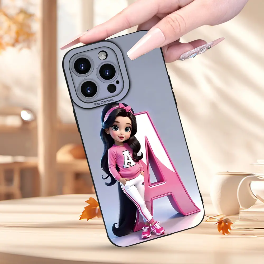 [1pc Stylish Letter A Phone Case] Stylish And Creative Letter A Design Phone Case with a Matte Finish, Comfortable Grip, Suitable for Both Men And Women, Compatible with Iphone Models 16/16Pro/16Plus/16Promax/15/15Plus/15Pro/15Promax/14/14Plus/14Pro/14Pro