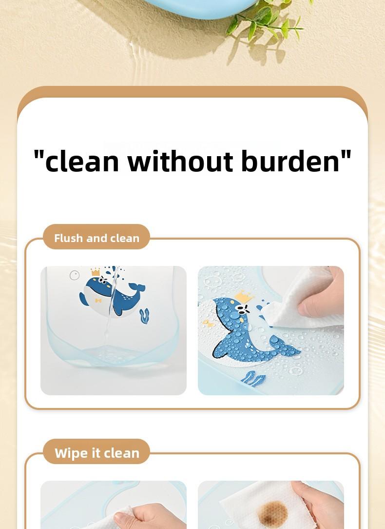 Easy Clean Silicone Bib!No More Mess During Baby Feeding 👶
