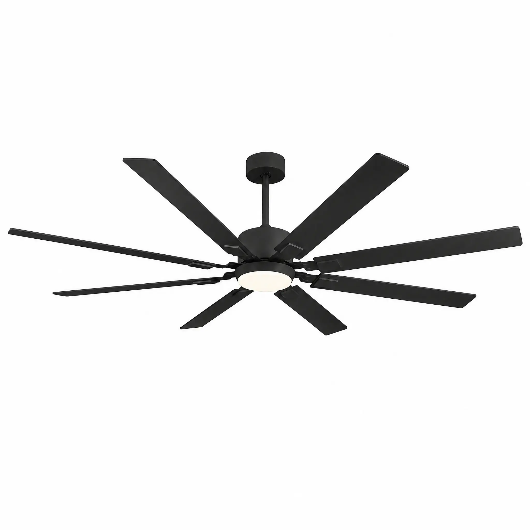 【GAOMON】72 Inch Large Ceiling Fan with Light and Remote, Extra Big Black Industrial Fan for Living Room Great Room Patio, 8 Blade Composite Wood, 50W LED, High Airflow, Indoor Outdoor Use