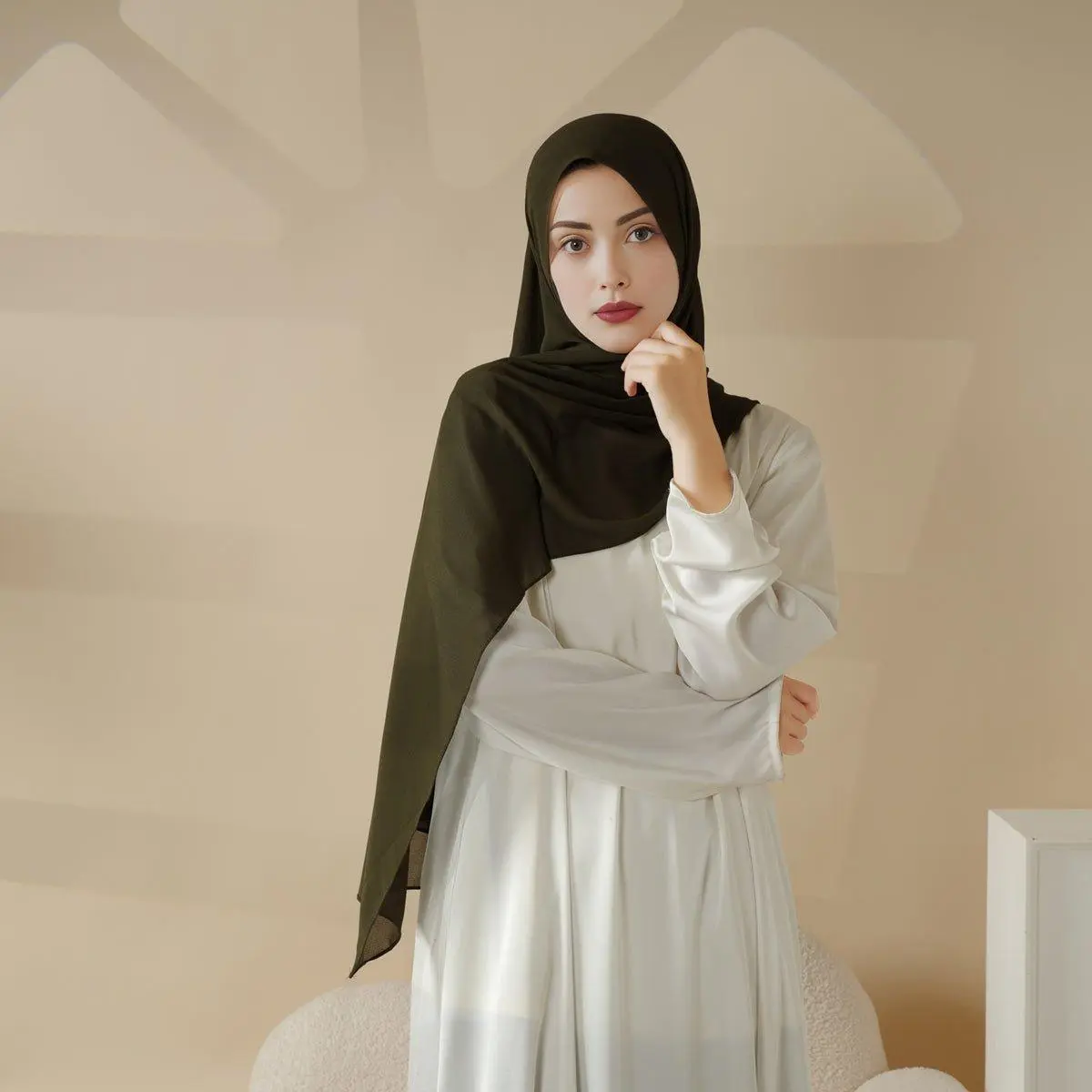 Chiffon Hijab Plain Design Lightweight Fluid Drape All Occasion Versatile 180cm (MH067)