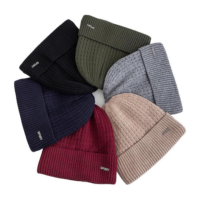New Unisex Winter Hat Plush Fur Lined Warm Chic Cap Stylish Soft Beanie Hats For Men Women Thicken Ski Sports Knitted Hat
