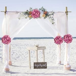 4PCS Real Blue Hydrangea Artificial Flowers 21'' Large Latex Fake Hydrangea Flowers Faux Hydrangea with Stem for Wedding Home Table Centerpieces Indoor Baby Shower Decorations (Blue)