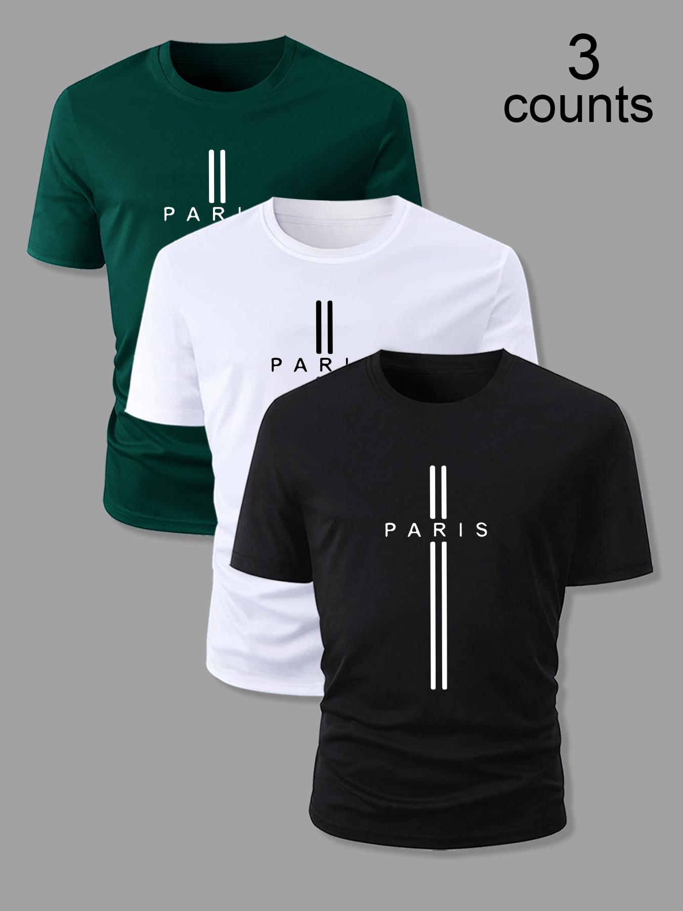 Men's Cross Print Round Neck Tee, Regular Fit Casual Short Sleeve Crew Neck T-shirt for Summer, Fashion Men's Top for Daily Wear, Athletic T Shirt