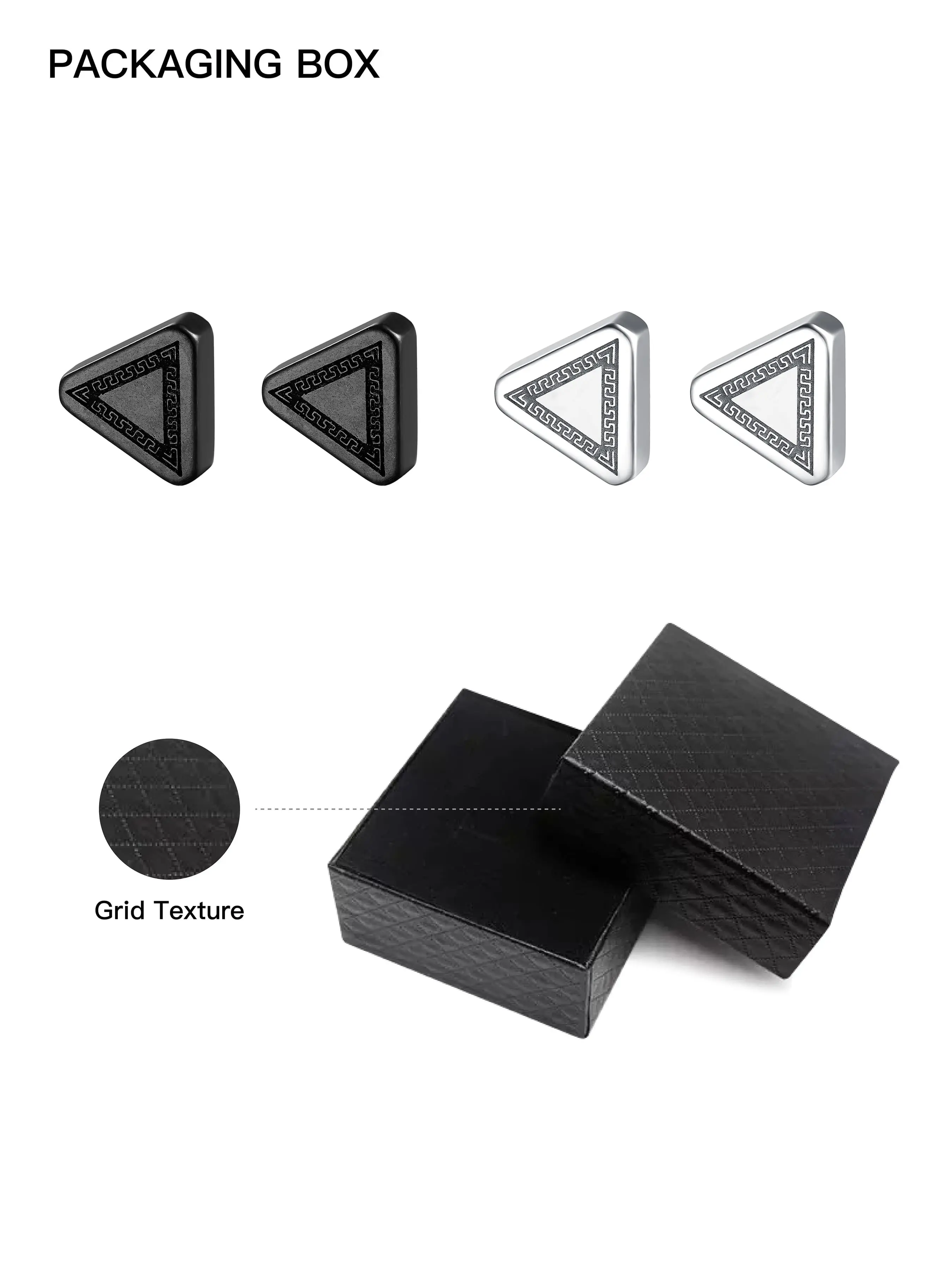 Stainless Steel Triangle Ear Cuff Set, Pain-Free Ear Jewelry, Unisex Hip Hop Fashion, Perfect for Daily and Special Occasions, Ideal Gift