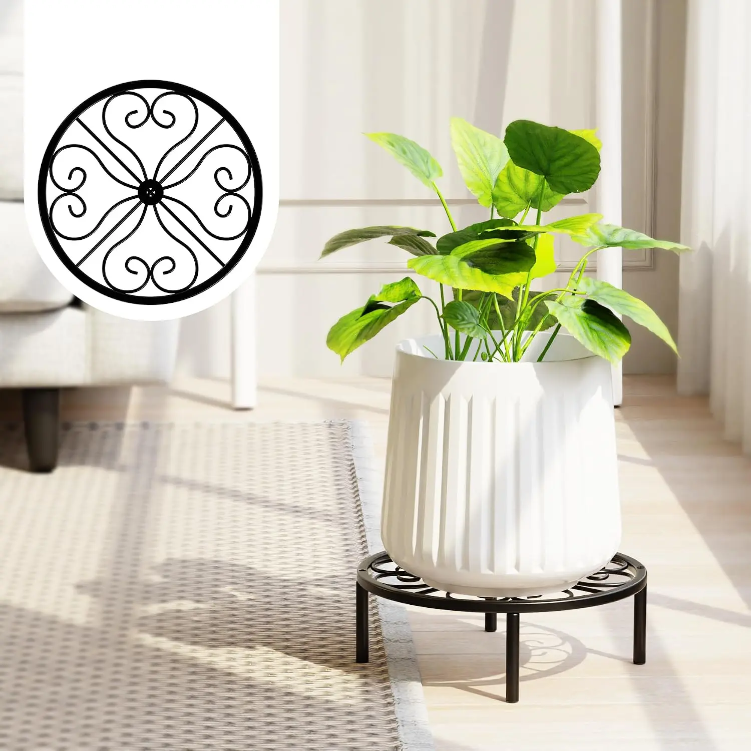 Stand  Holder - Short Flower Stand for Garden Courtyard, Heavy Duty  Rack for Multiple  Indoor or Outdoor.