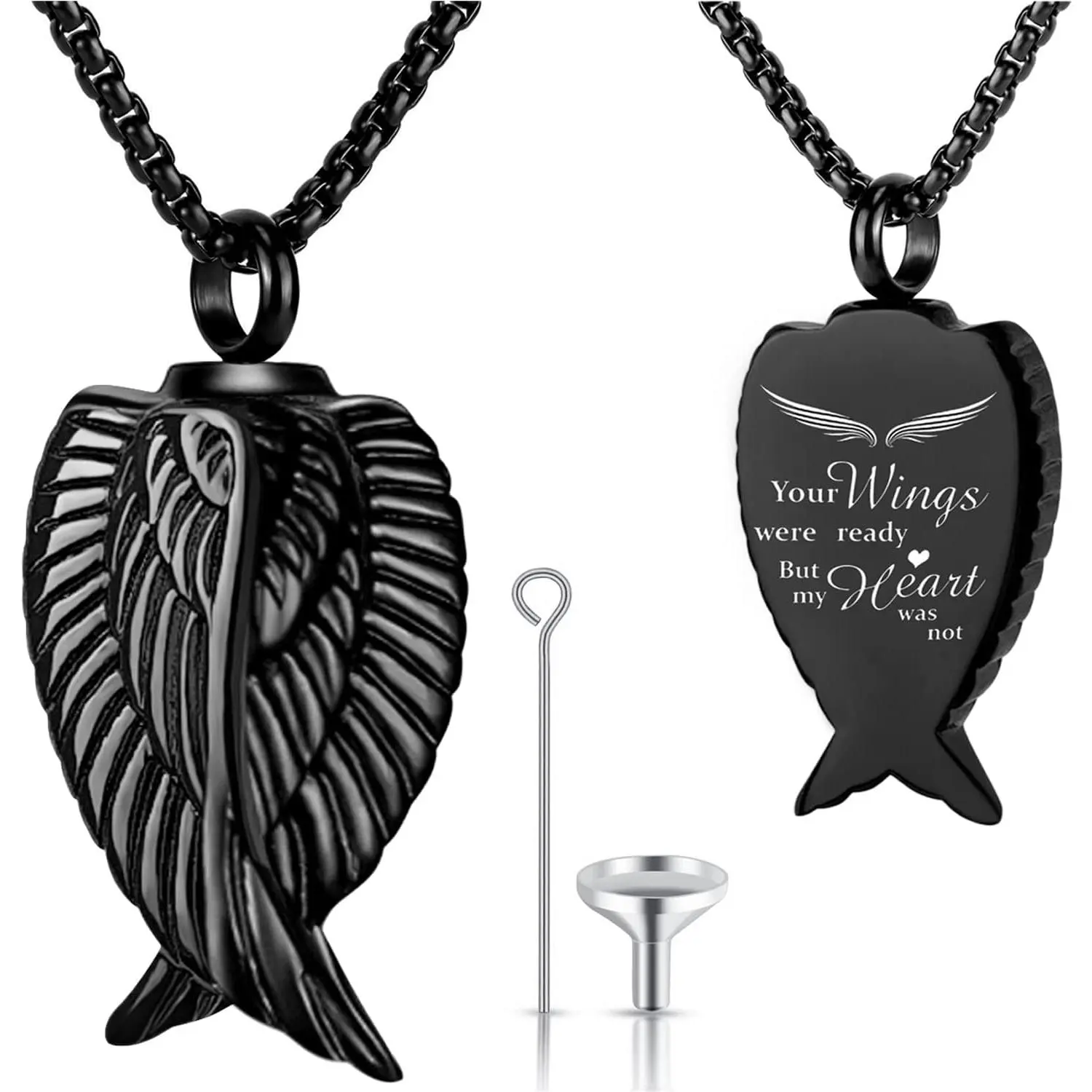 Fishing Hook Urn Necklace for Ashes Stainless Steel Cremation  Always in My Heart Ashes Necklaces Memorial  for Men