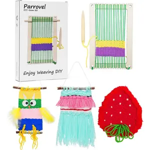 Kids Weaving Loom, Includes 3 Yarn Craft Kits with Detailed Instructions for Easy Weaving, Suitable for Children Aged 6+